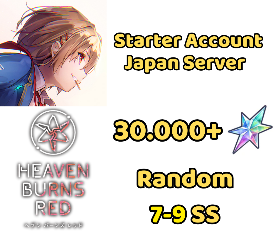 [JP] 30.000+ Gem Heaven Burns Red Starter Account